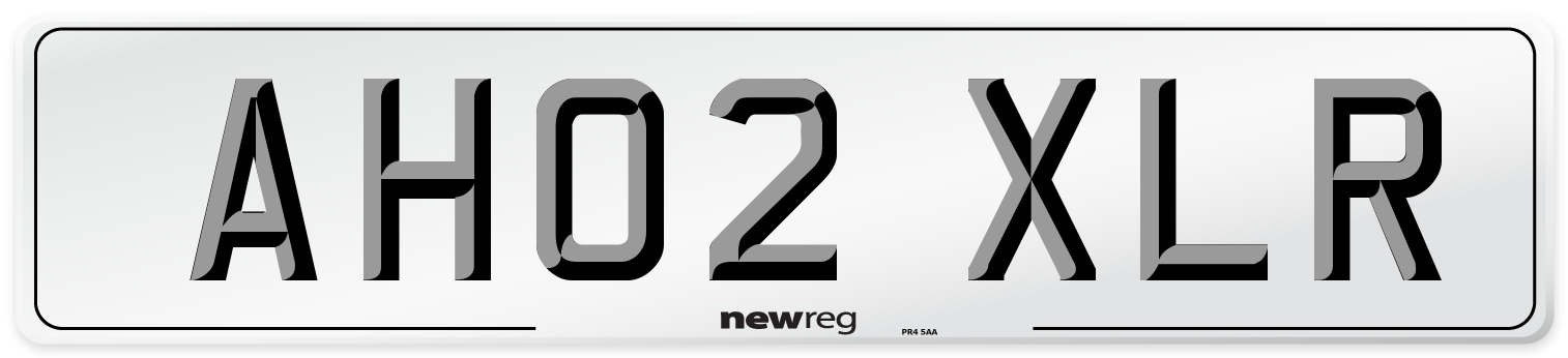 AH02 XLR Number Plate from New Reg